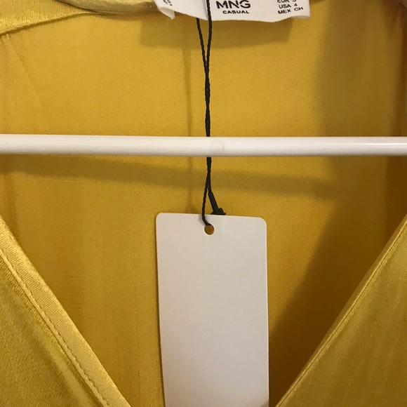 Yellow Ruffle Wrap Dress - Picture 5 of 6